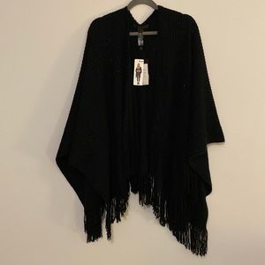 NWT MAXSPORT Black Sequin Shawl/Wrap
